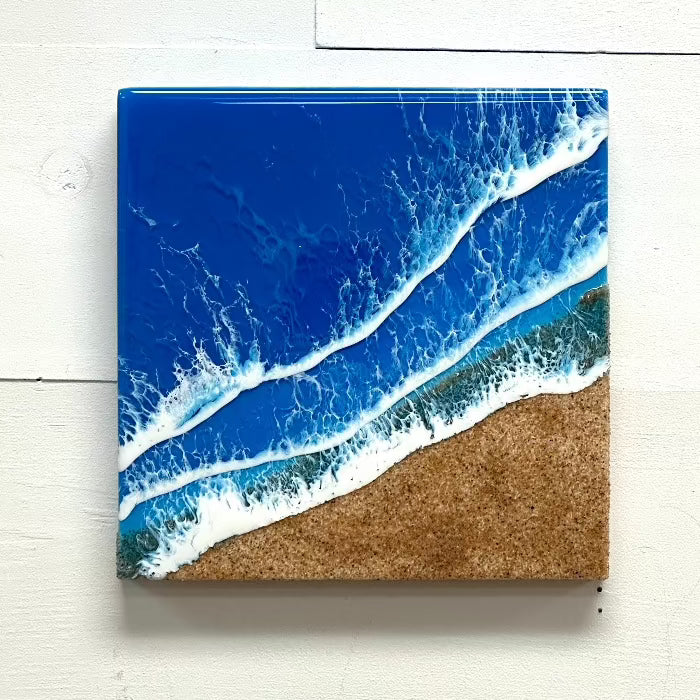 Beach Inspired Resin Art Sunshine & Sweet Pea's Costal Decor