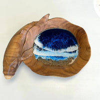 Wooden Whale Bowls w/Beach Inspired Resin Sunshine & sweet Pea's Costal Decor