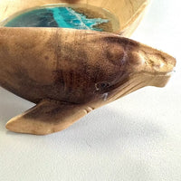 Wooden Whale Bowls w/Beach Inspired Resin Sunshine & sweet Pea's Costal Decor