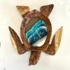 Wooden Sea Turtle Bowl w/Beach Inspired Resin Sunshine & Sweet Pea's Costal Decor