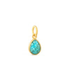 Collectible Travel Treasures™ 14k Gold Vermeil Teardrop Charm w/Turquoise - Sunshine & Sweet Pea's Coastal Decor