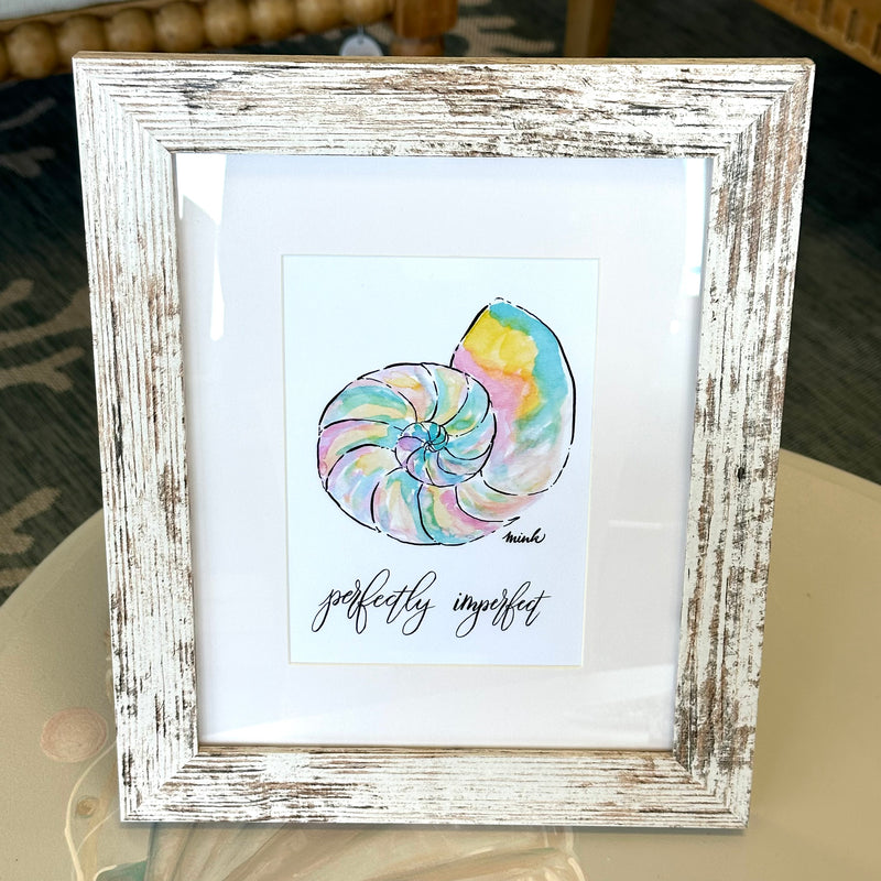 Perfectly Imperfectly Nautilus Shell Watercolor Print