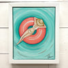 Bathing Beauty in a Pool Float Original Painting