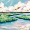 Marsh Sunset Original Painting Sunshine & Sweet Pea's Costal Decor