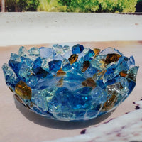 Large Bowl with Atlantic Blend Sea Glass