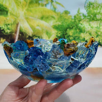 Medium Bowl with Atlantic Blend Sea Glass