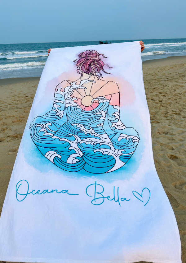 Oceana Bella Beach Towel - Sunshine & Sweet Pea's Coastal Decor