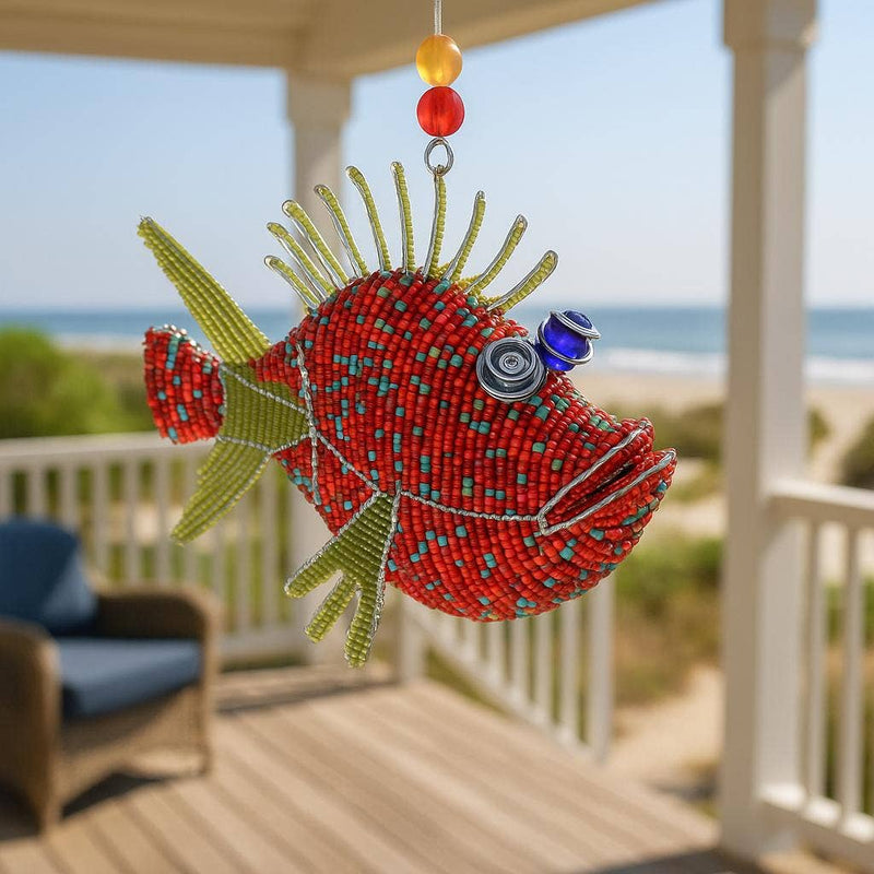 Assorted Beaded Spunkle Fish Ornaments