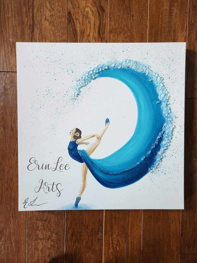 Custom Dancer Paintings on Canvas w/Glass Embellishments