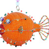 Beaded Blow Fish Christmas Ornament (assorted)