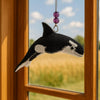 Beaded Orca Ornament