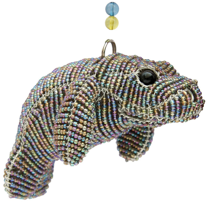 Beaded Manatee Ornament