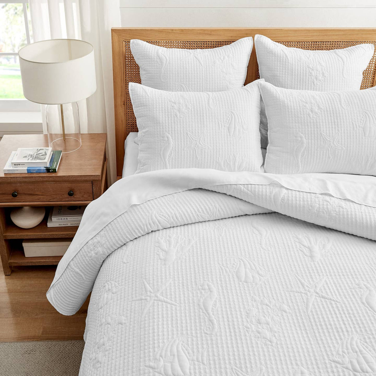 Cross Stitch Sea Coastal Quilt Set- Assorted Sizes