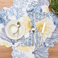 Monterey Mist Table Linens Sunshine & Sweet Peas Coastal Decor