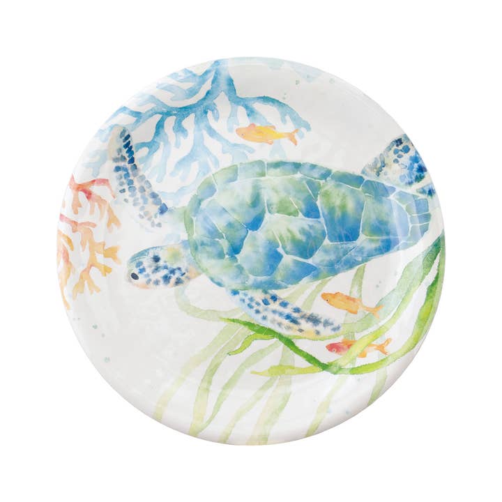 Sea Life Serenade Melamine Dishware Sunshine & Sweet Peas Coastal Decor