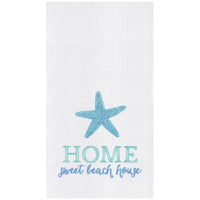 Starfish Flour Sack Embroidered Kitchen Towels Sunshine & Sweet Peas Coastal Decor