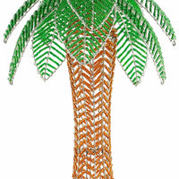 Beaded Palm Tree Table Setter Sunshine & Sweet Peas Coastal Decor