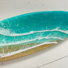 Beach Inspired Emerald Resin 19" Surfboard - Sunshine & Sweet Pea's Coastal Decor
