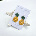 Pineapple Polymer Clay Earrings