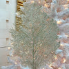 Gold Glitter Lace Fan Coral Sprig Decoration