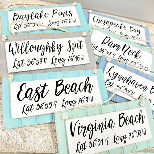 Custom Wooden Coordinate Signs