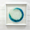 Large Framed Fused Glass Tidal Wave