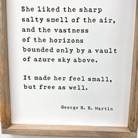 "She Loved The Sea" Wooden Sign