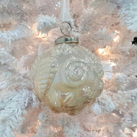 Assorted Glass Embossed Shell Ornament Sunshine & Sweet Peas Coastal Decor