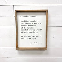 "She Loved The Sea" Wooden Sign