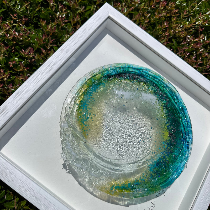 Fused Glass Tidal Wave Art