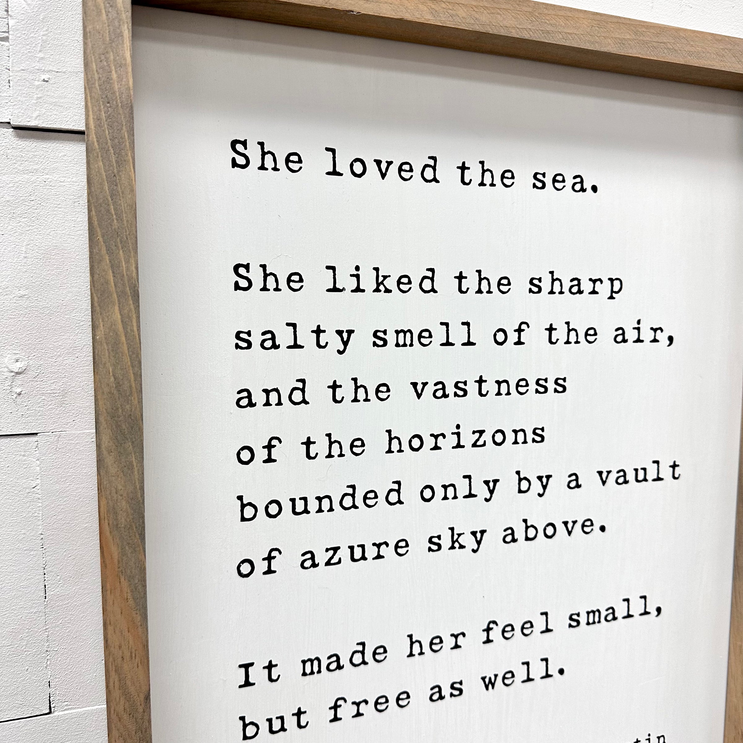 "She Loved The Sea" Wooden Sign