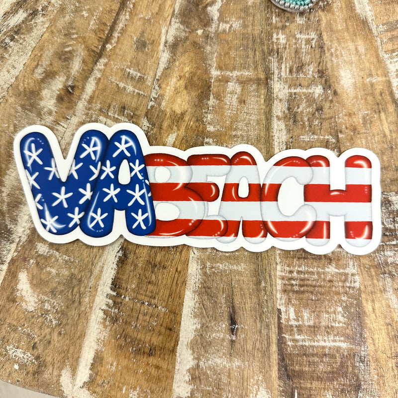 American Flag Virginia Beach Sticker