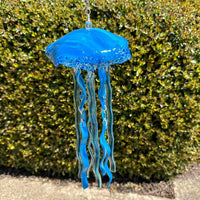 Assorted 11"-12" Glass Jellyfish Blue - Sunshine & Sweet Pea's Coastal Decor