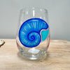 Assorted Ocean Inspired Hand Painted Stemless Wine Glasses - Sunshine & Sweet Pea's Coastal Decor