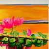 Flowers On The Beach Sunset Painting