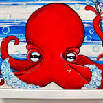 Fourth of July Octopus Framed Print