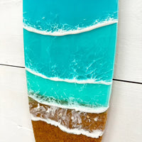 Assorted 22" Beach Teal Resin & Dark Sand Surfboard - Sunshine & Sweet Pea's Coastal Decor