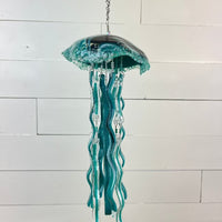 Assorted 11"-12" Glass Jellyfish Dark Green & Blue - Sunshine & Sweet Pea's Coastal Decor