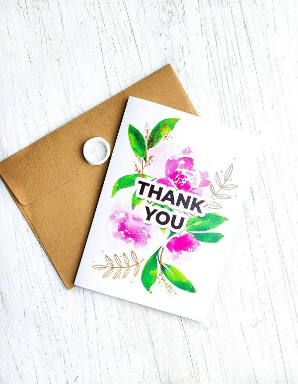 Floral Bouquet Thank You Card - Sunshine & Sweet Pea's Coastal Decor