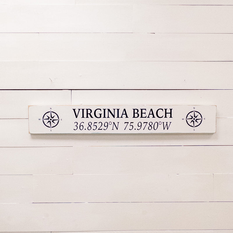 Virgina Beach Coordianates Sign
