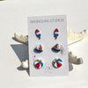 Summertime Polymer Clay Earring Set Popsicle, Sailboats, & Beach Balls - Sunshine & Sweet Pea's Coastal Decor