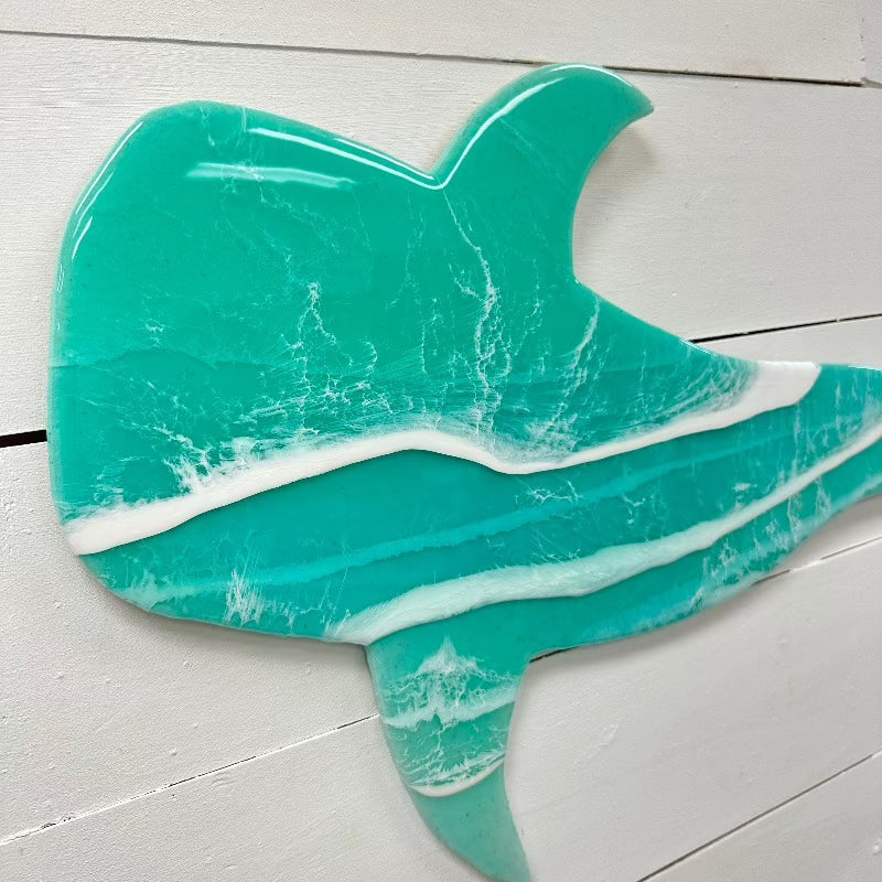 Beach Inspired Resin 28.5" x 15" Whale Shark - Sunshine & Sweet Pea's Coastal Decor