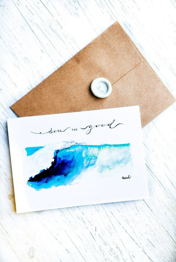 Sea The Good Greeting Card - Sunshine & Sweet Pea's Coastal Decor