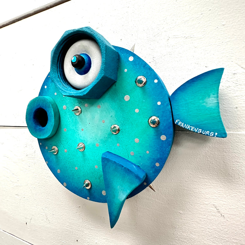 Funky Wooden Puffer Fish
