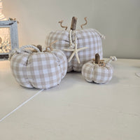 Driftwood & Fabric Pumpkin Set