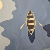 Rowboat painted on Canvas