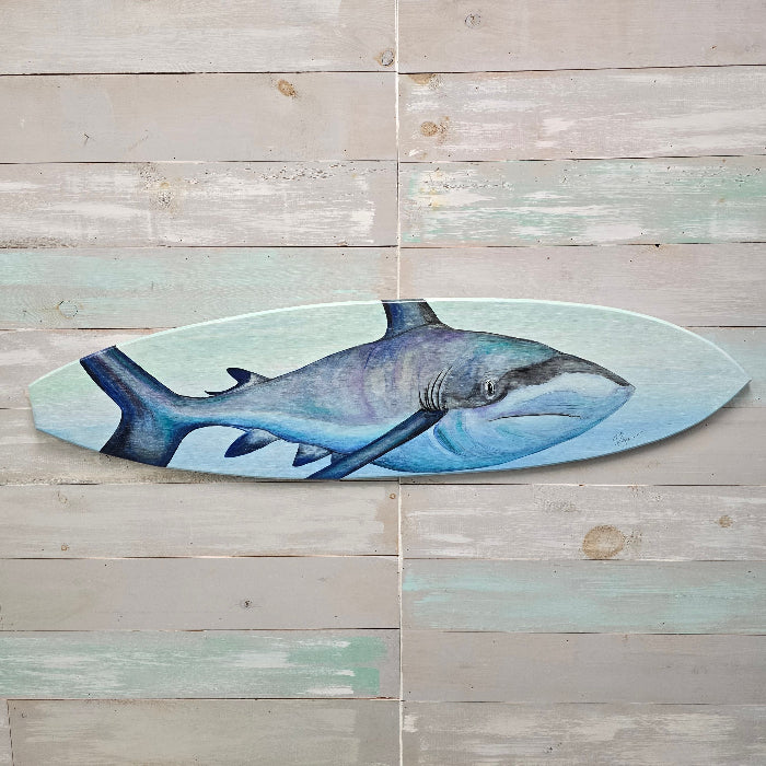 Hand Painted Shark Surfboard