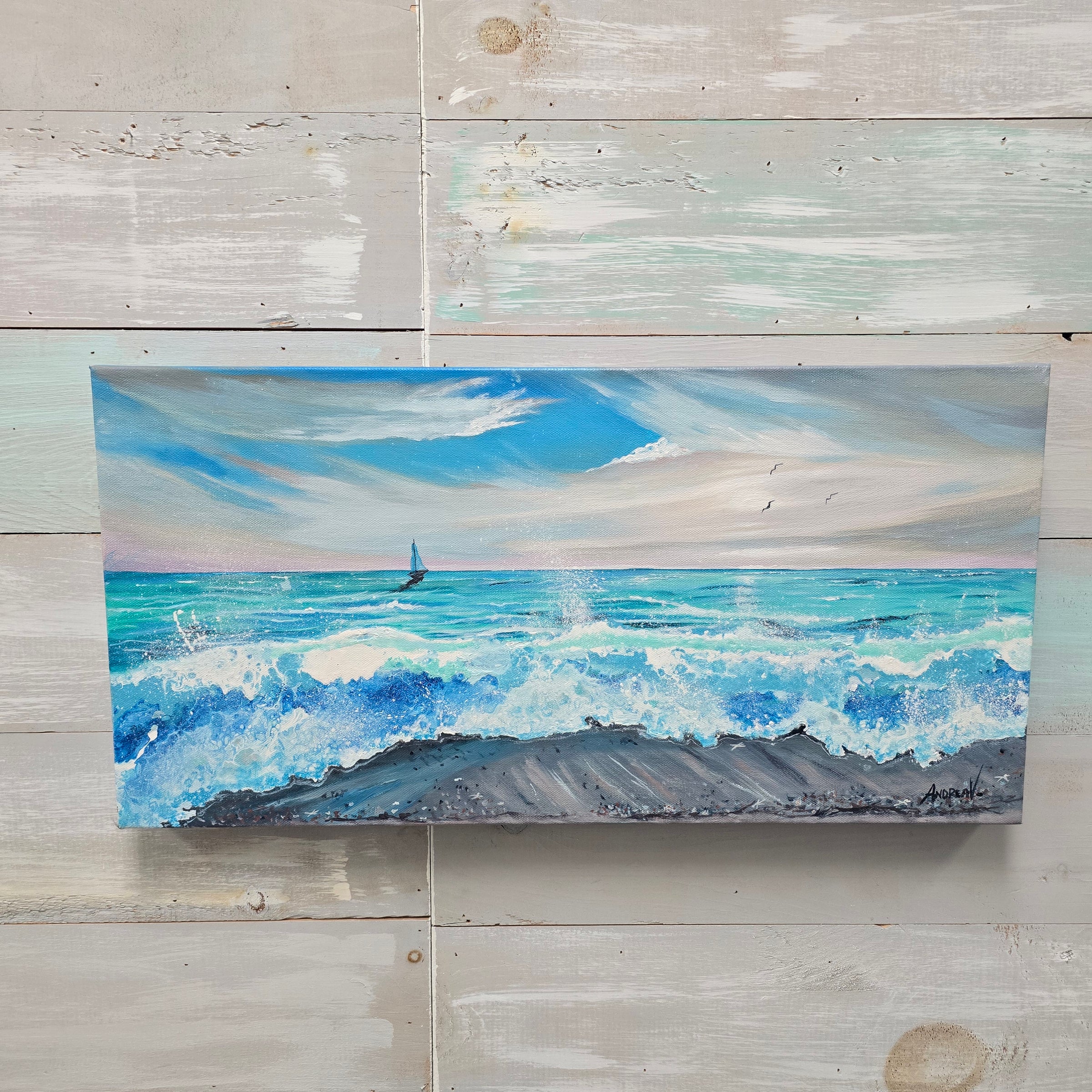 Ship at Sea Original Painting