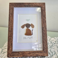 Dog Seashell, Sea Glass, & Pebble Art