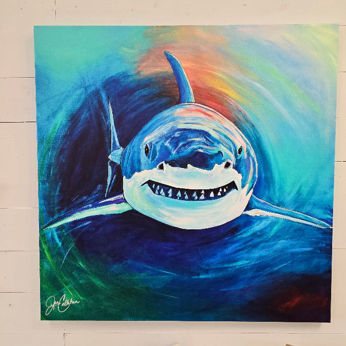 Great White on Canvas Sunshine & Sweet Peas Costal Decor
